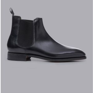 Charles Tyrwhitt Mens 10.5 black leather Chelsea Boots